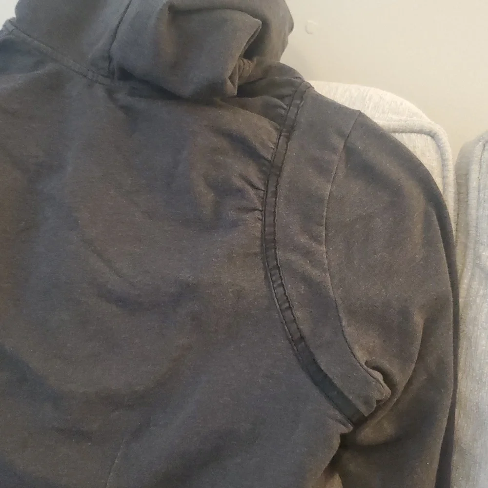 Bebe Embellished Hoodie Black And Gray Long Sleeves - Picture 6 of 9